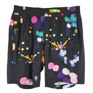 Lululemon T.H.E. Shorts City Lights Mens XL Colorful Lined Athletic SS-2094